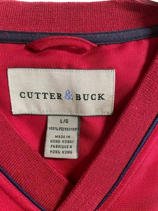 Cutter and Buck Colorblock Golf Mens Large Pullover Wind Rain Vintage 90s - Picture 9 of 11